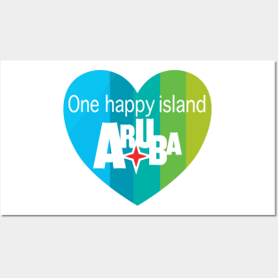 Aruba Heart - one happy island Posters and Art
